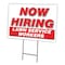 Signmission Now Hiring Lawn Service Workers Yard & Stake outdoor plastic coroplast, C-1824-LAWN SERVICE WORKERS C-1824-DS-LAWN SERVICE WORKERS - alternate 1